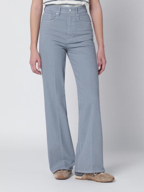 Blue-grey cotton trousers