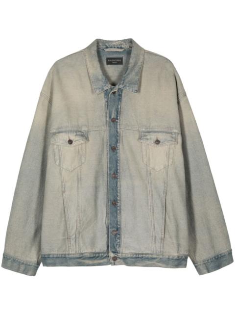 oversized washed denim jacket