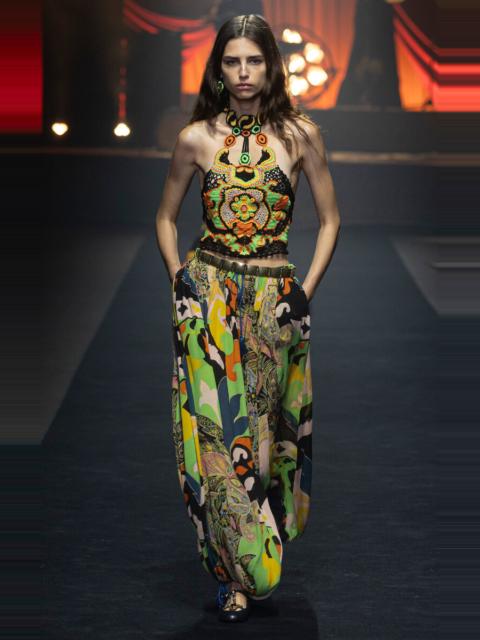 Metallic Silk Balloon Pants multi