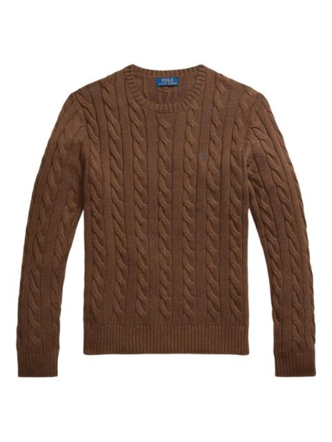 cable-knit sweater