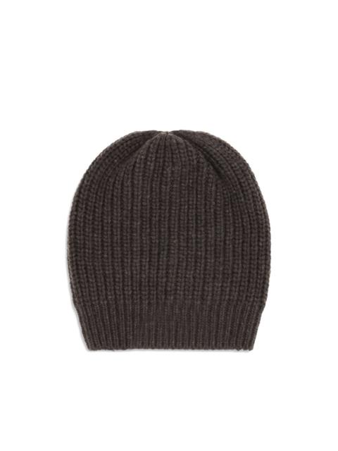 ribbed sequin-embellished beannie hat