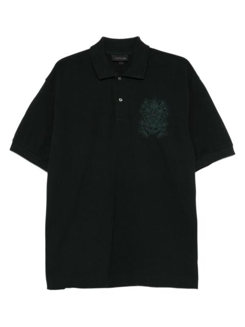 crest-appliqué polo shirt