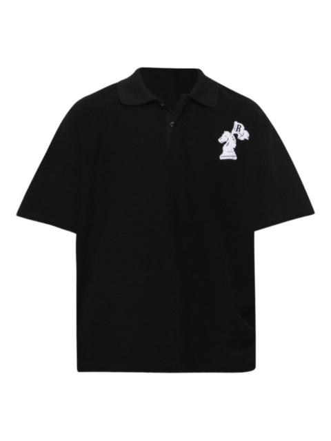 logo boxy polo shirt