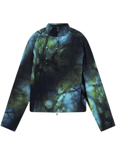graphic-print jacket