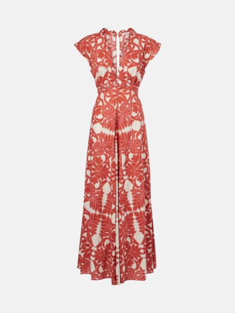 Noreen printed cotton maxi dress