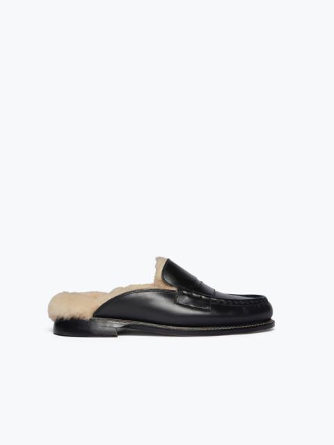 TEMI SHEARLING PENNY LOAFER MULE