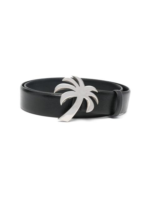 Palm Tree-buckle leather belt