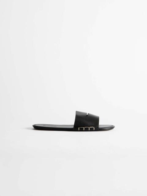 WOMENS LOAFER SLIDES IN BLACK