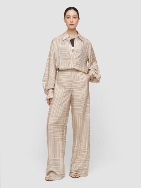 Dijon Printed Silk Trousers