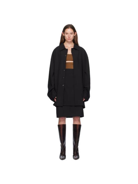 Black 'Jacket Skirt' Midi Dress