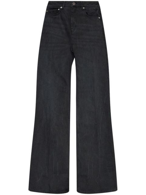 cotton wide-leg jeans