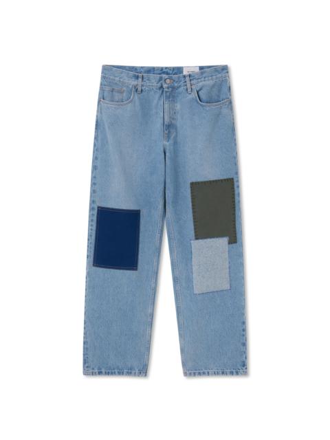Zine Embroidered Patch Jeans