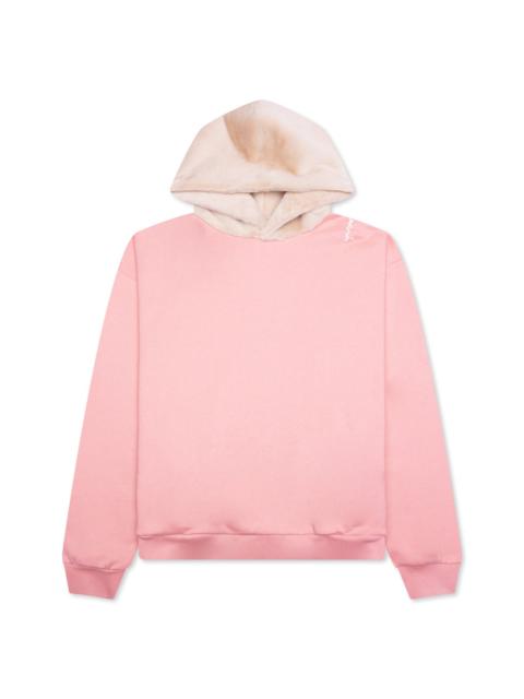 FAUX-FUR HOOD SWEATSHIRT UTC269 - ANTIQUE ROSE