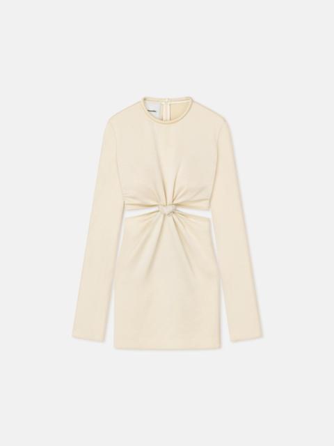 Cut-Out Crisp Satin Mini Dress