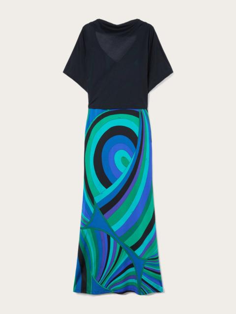 IRIDE LONG DRESS WITH SHRUG COVER-UP