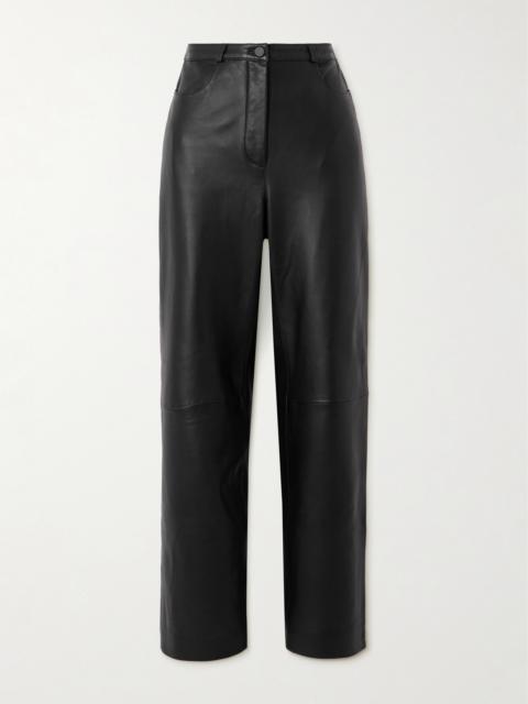 Cobe Paneled Leather Straight-leg Pants