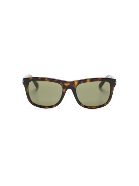 tortoiseshell square-framed sunglasses