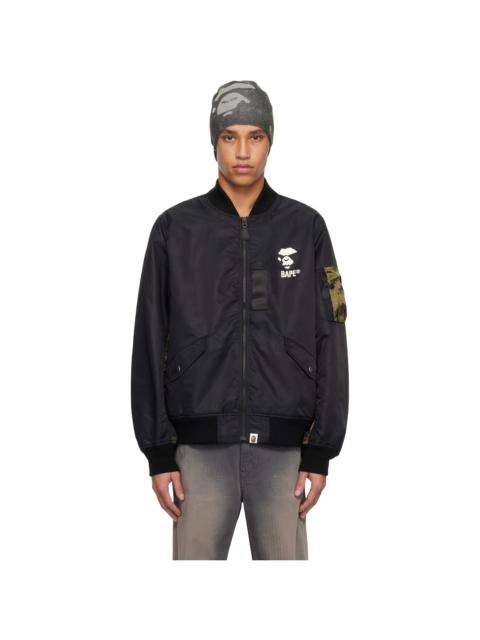 Black 1st Camo Bomber Jacket
