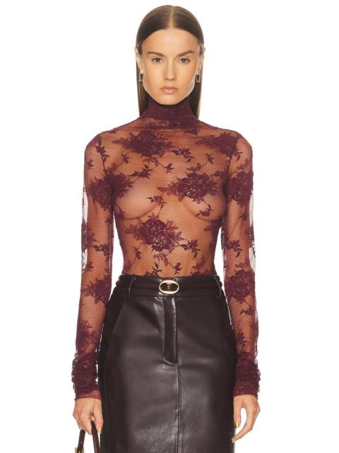 Ziggy Lace Turtleneck Bodysuit