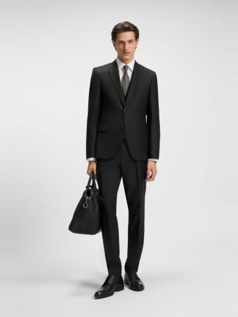 SLIM-FIT THREE-PIECE SUIT IN PATTERNED WOOL