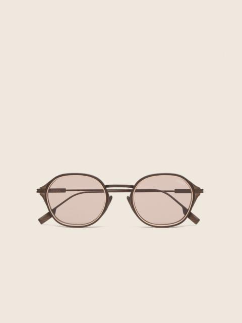 DARK BROWN TITANIUM SUNGLASSES