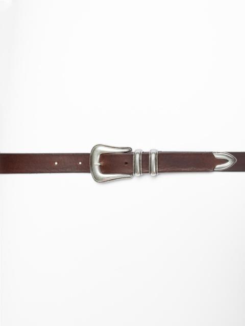 Western Silver Belt Dark Brown