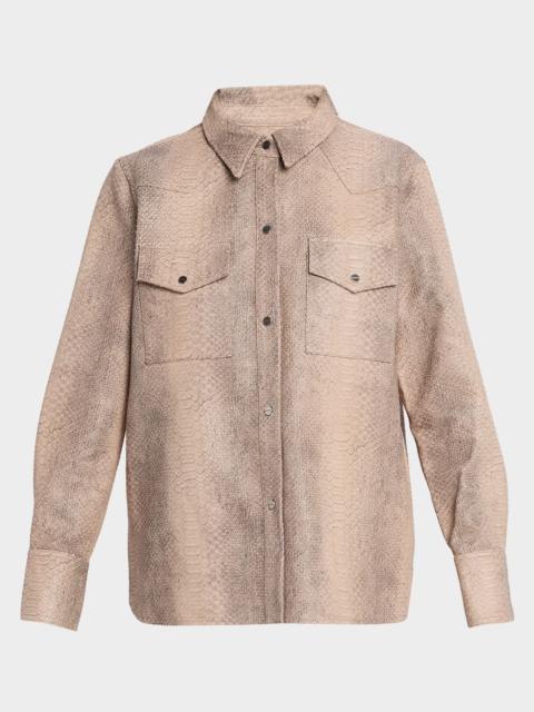 Ranchers Daughter Embossed Python Leather Shirt