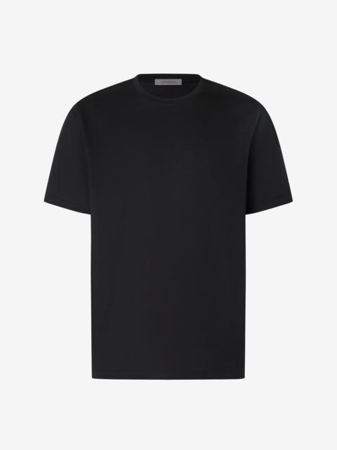 Black crew neck pure cotton t-shirt