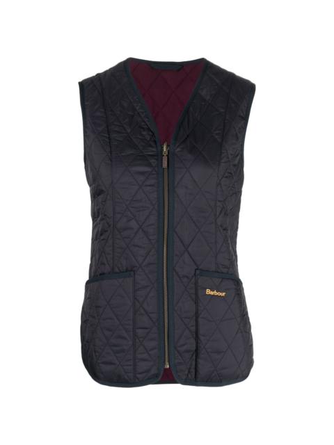 quilted V-neck gilet