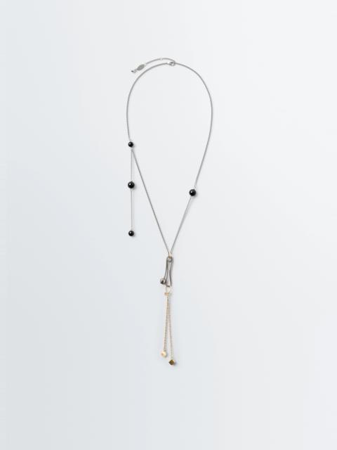 THISTLE NECKLACE IN BRASS