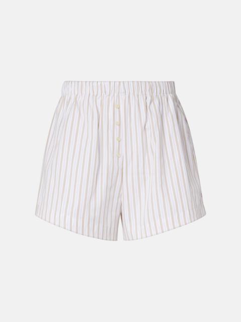 Yoshi striped cotton-blend twill boxers