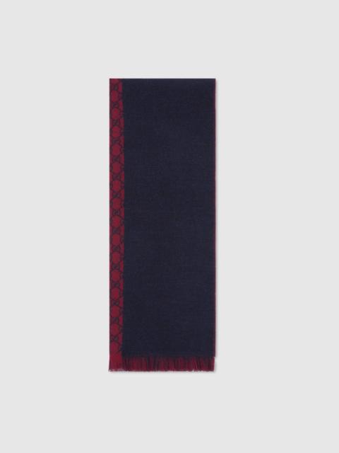 GG wool jacquard scarf