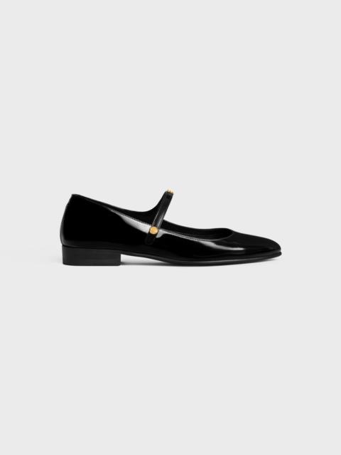 CITY - MARY-JANE BALLERINA IN GLOSSY CALFSKIN