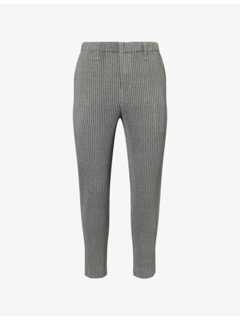 Wool Like Light Pleated Knitted Trousers