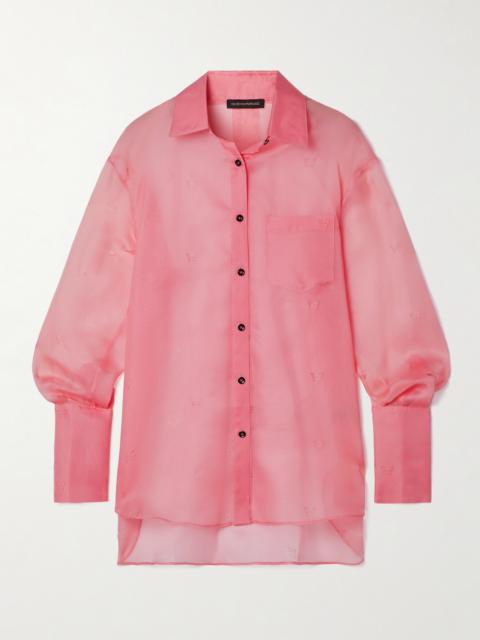 Laser-cut Silk-organza Shirt