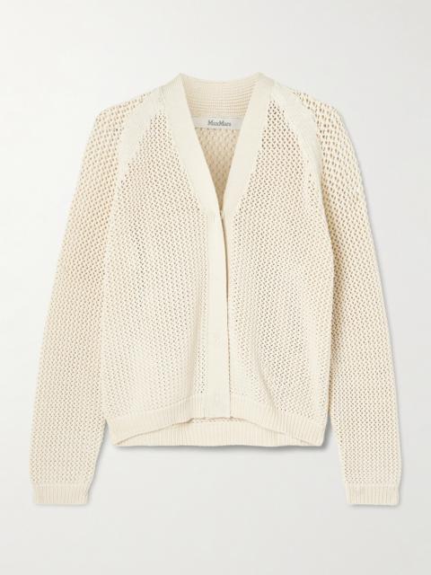 Open-knit Silk-blend Cardigan