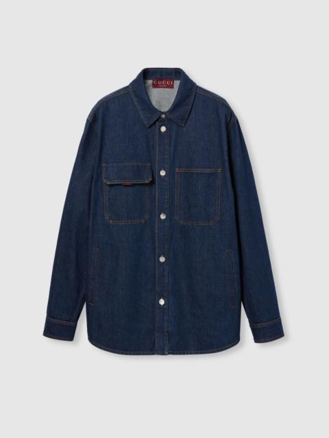 Relaxed fit denim shirt