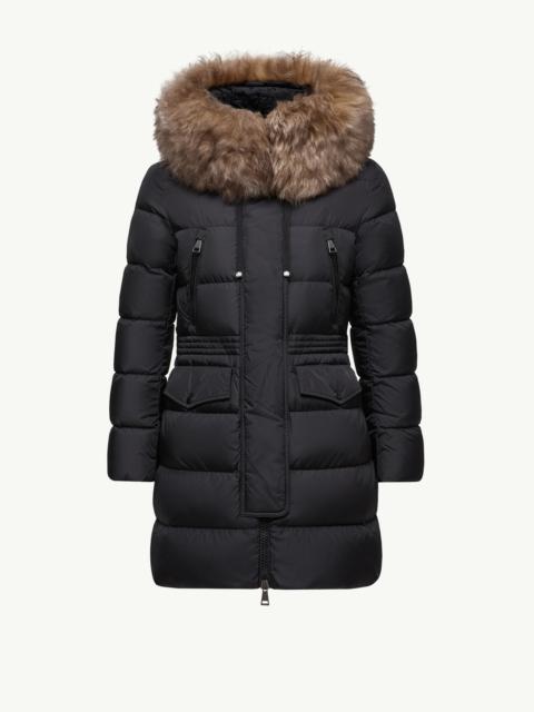 Aphroti Hooded Shearling-Trimmed Long Down Jacket