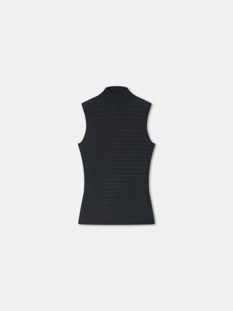 MARIBEL
Semi-sheer sleeveless turtleneck