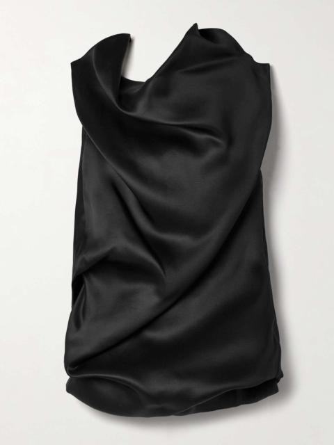 Luola draped silk-gazar blouse