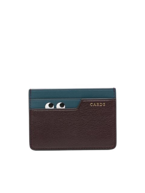 peeping-eyes leather cardholder