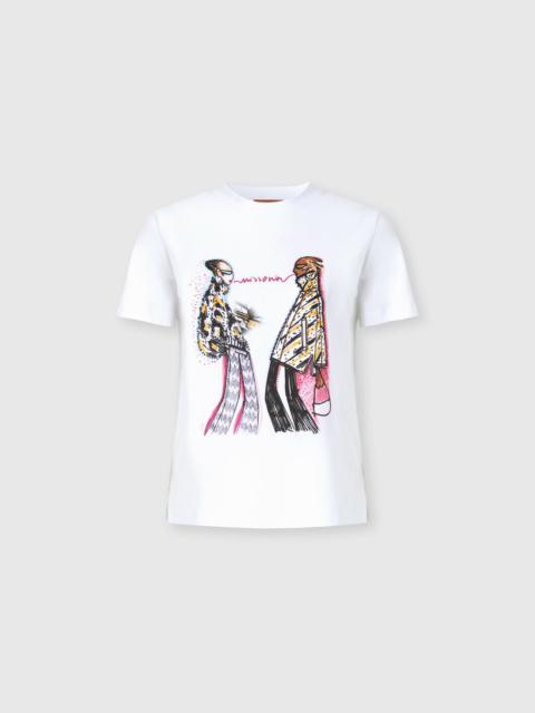 Short Sleeve T-Shirt with Print and Logo