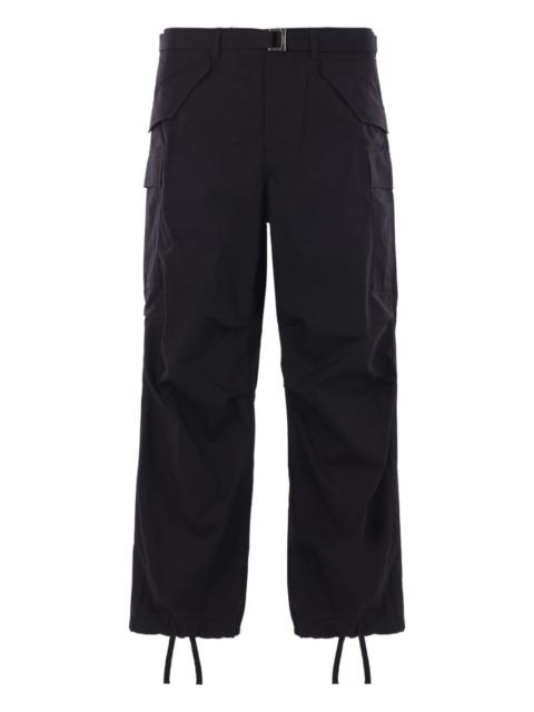 belted cargo trousers