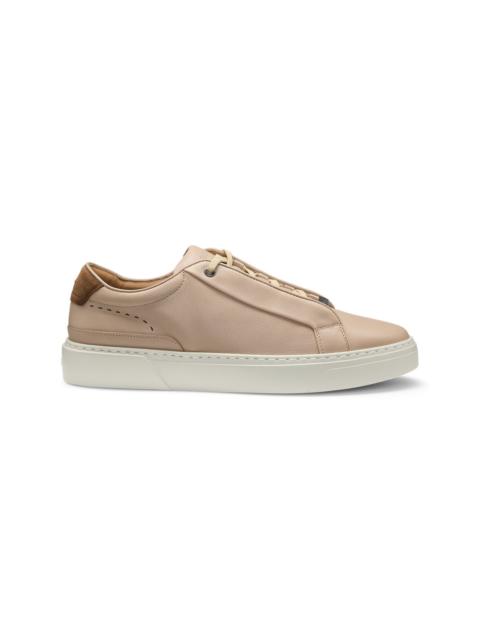 GARY LEATHER TRAINERS WITH SUEDE BACKTAB