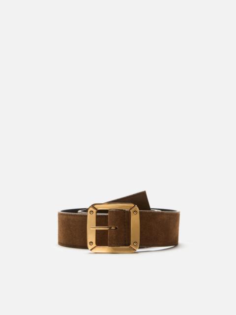 Reversible leather belt - Cognac brown/black