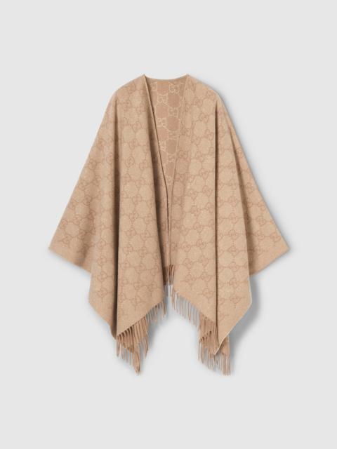 GG cashmere lamé cape