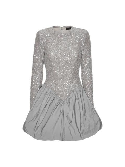 sequin-embellished bubble mini dress