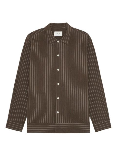 stripe-pattern shirt