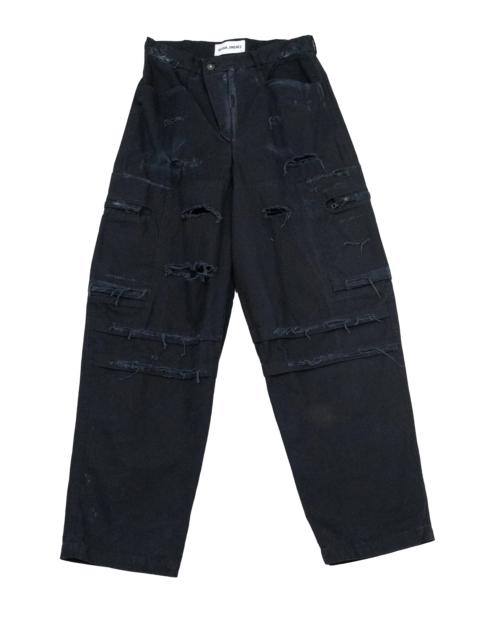 Bryan Jimenez Distressed Station Trousers Black