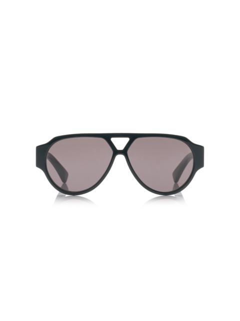 Aviator-Frame Acetate Sunglasses black